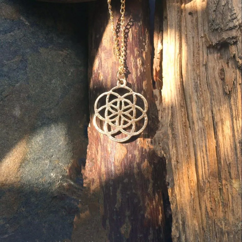 Collier Mandala Fleur de la vie Pendant Kabbalah Collier de géométrie sacrée pour les femmes Gift313r