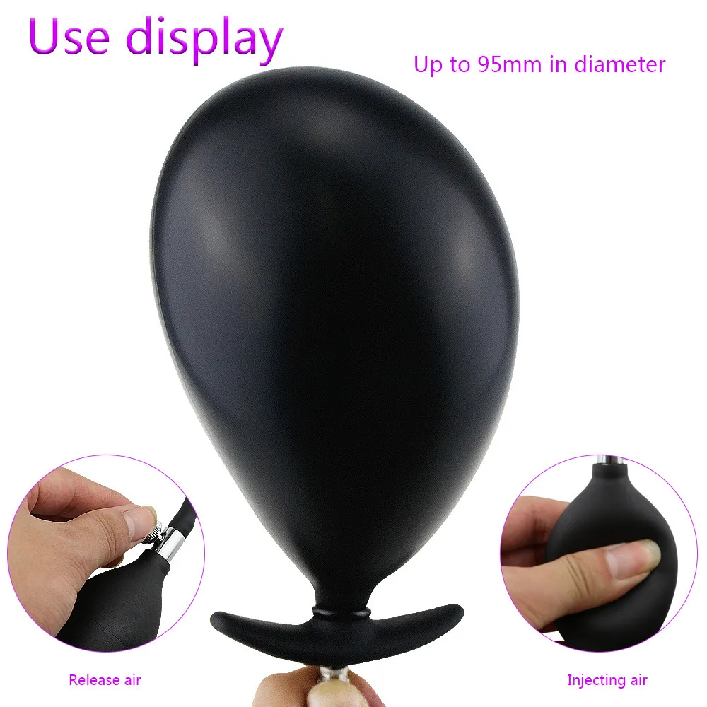 Nouveau Go Out Gonflable Silicone Énorme Gros Plug Anal Gode Pompe Dilatateur Anal Extensible Masturbateur De Prostate Cul Stimulateur Sex Toys Y7682580