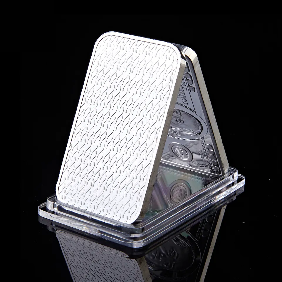 Rare 999 Fine Silver One Troy Ounce USA sdale Craft 1oz Silver Plated Metal Souvenir Bullion Bars5492950