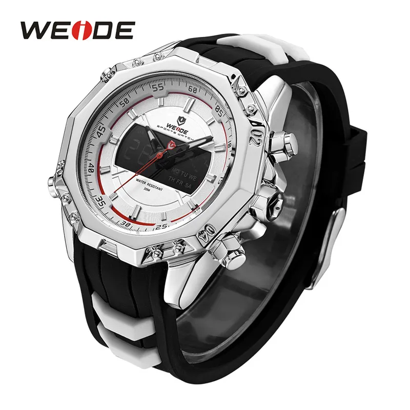 Reloj deportivo WEIDE militar de cuarzo Digital con fecha automática para hombre, reloj de pulsera con correa de silicona, reloj Masculino Montres Hommes Relojes325U