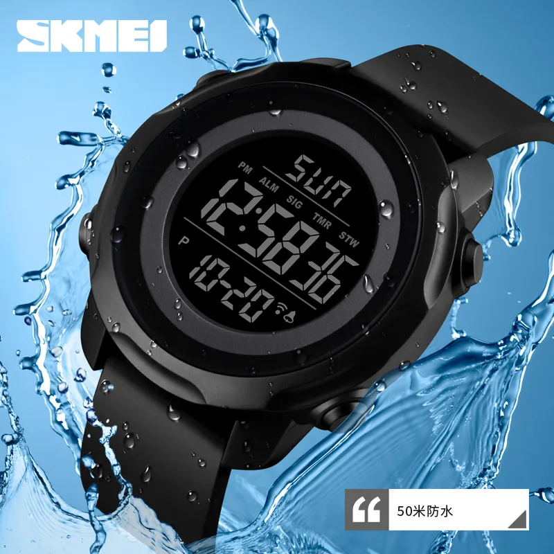 SKMEI Marca Sport Orologio digitale Outdoor Donna Uomo Orologi Semplice 5bar Impermeabile Display luminoso Sveglia montre homme 1540284L