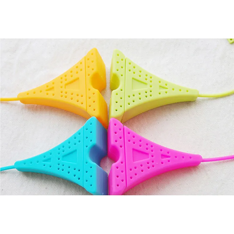 Eiffel Tower Silicone Loose Tea Sile Herbal Spice Infuser Tea Leaf Filter Spoon Diffuser Green Orange Pink229U