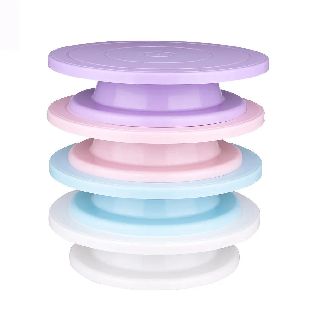Diy bolo turntable cozimento molde placa de bolo girando ferramentas de decoração redonda mesa rotativa pastelaria suprimentos bolo stand183s