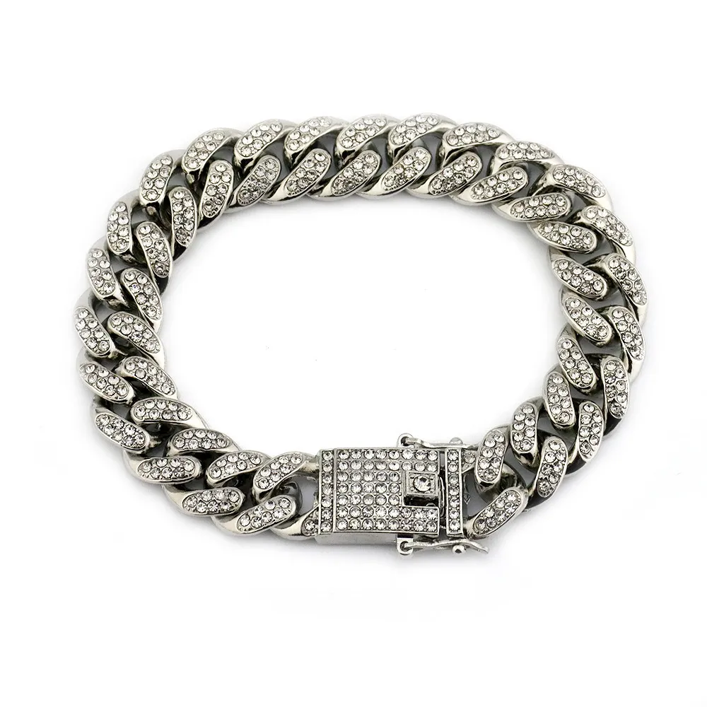 Braccialette hip hop braccialetti da uomo diamanti braccialetti cubo da 12 mm a farfalla larga farfalla semplice braccialetta esagerata7153812