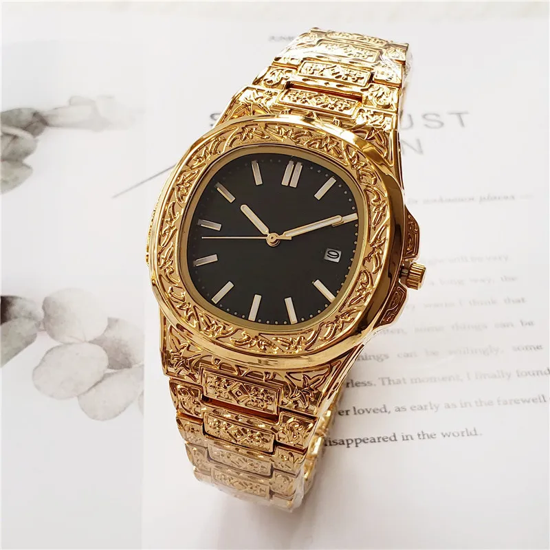 2021 Watches Promotion Explosion Models Quartz Watch Carved Shell Square Wristwatch 295A