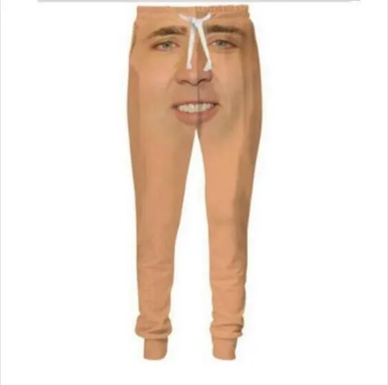 Горячие два куска набора мужчины женщин повседневная трексея 3D печать гигантское взорванное лицо Лицо Николасская клетчатка мода толстовки с капюшоном + брюки толстовка