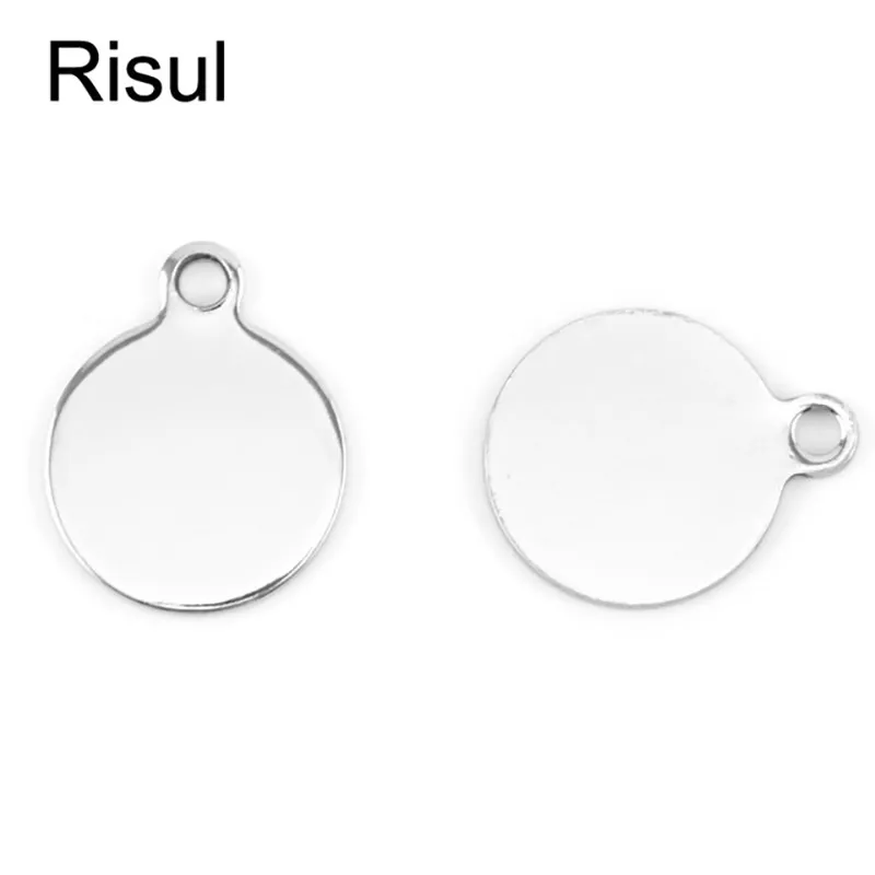 16mm Stainless Steel Stamping Circle Tag Charm For Jewelry Metal Stamping Blanks Round Dog Tags Personalised Whole 246t