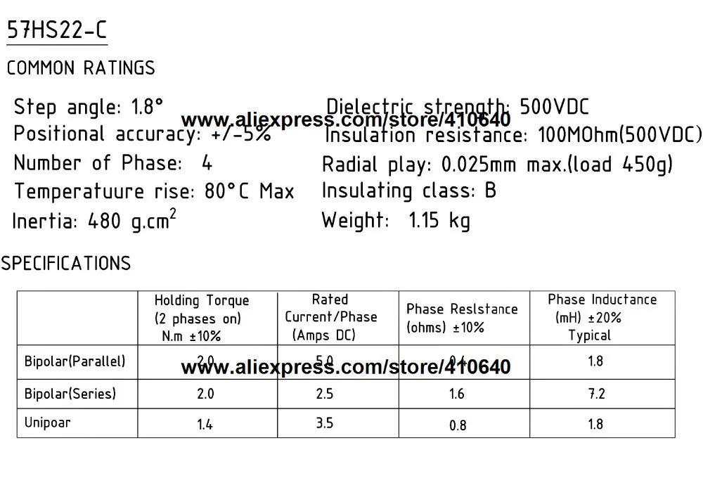 57HS22-C Specification