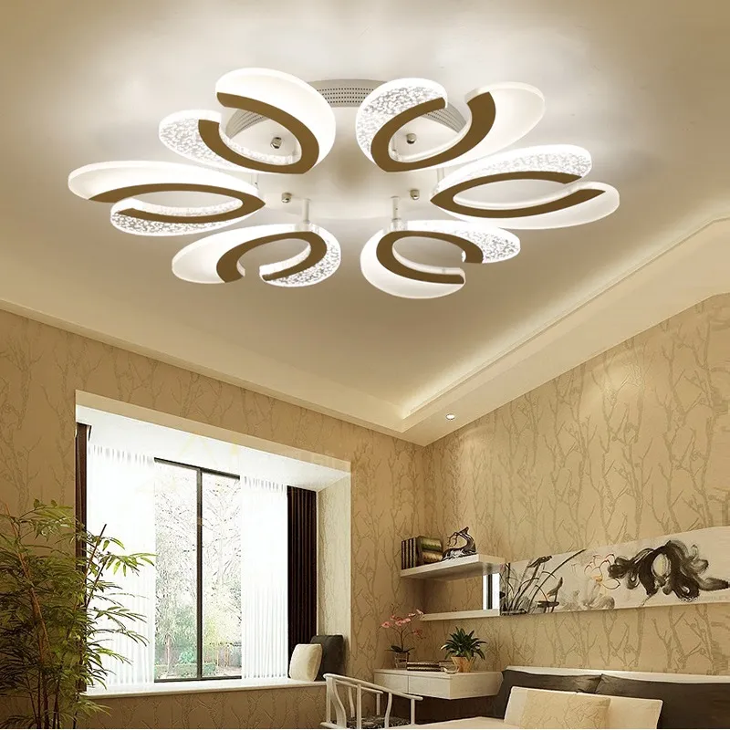 Montowany na powierzchni LED żyrandol LED oświetlenie salonu żyć żyrandole nowoczesne oprawy oświetleniowe domu LED AC110V 220V222O