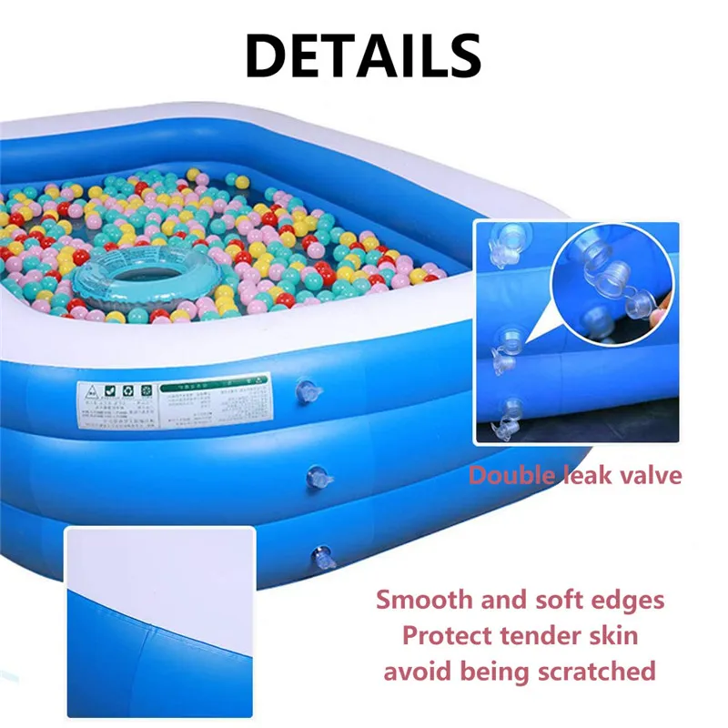Family Inflatable Swimming Pool Above Ground Inflatable Pools for Kids Adults Summer Water Party Outdoor Backyard Water Park287E