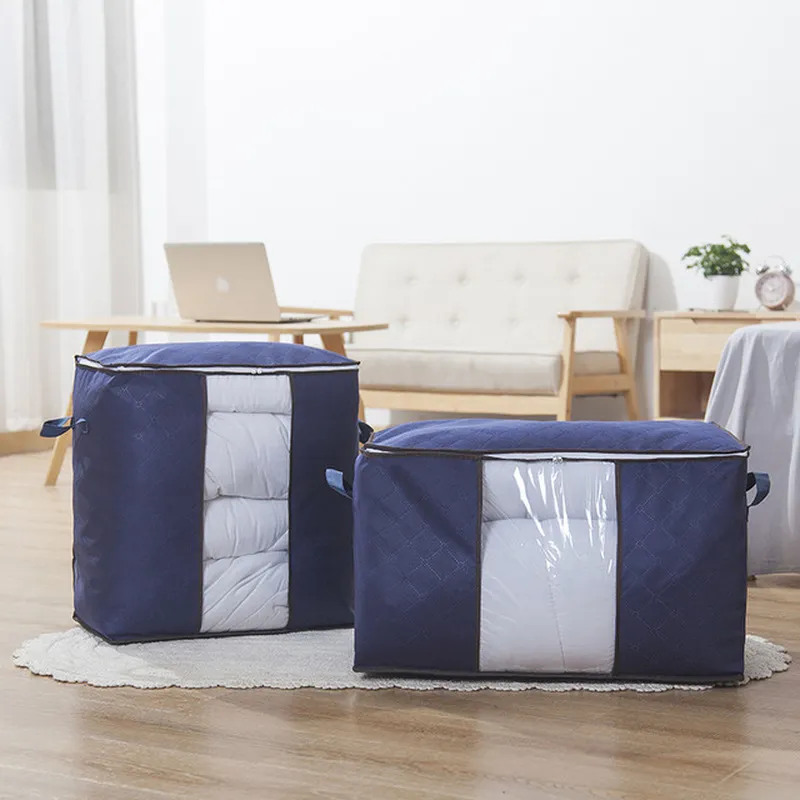 Nieuwe Draagbare Kleding Opbergkast Tas Waterdichte Organizer Deken Quilt Non-woven Organizer Box Kussen Thuis Opvouwbare Zakken Bed271S