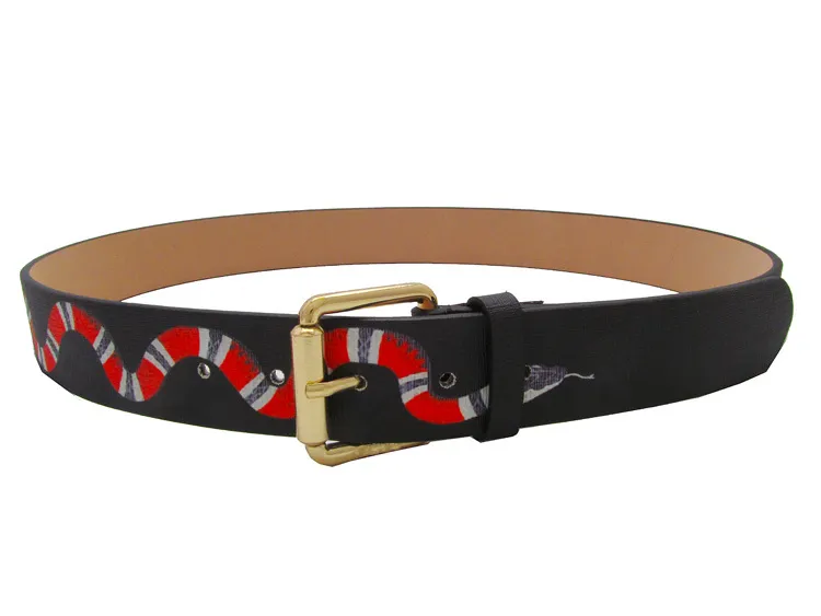 Snake Man Cinture da donna Cintura di design Lettere di marca Fibbia ad ago Cinture da donna uomo 3 stili Opzionale240h