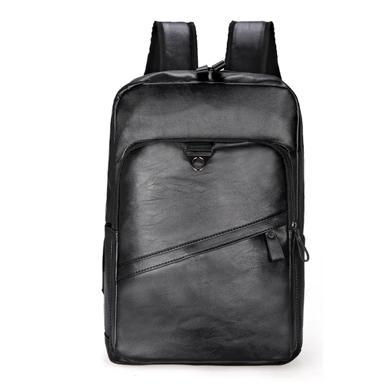 Mochila 2021 o laptop masculino couro impermeável pu saco de viagem homem grande capacidade sacos escola moda bookbag205d