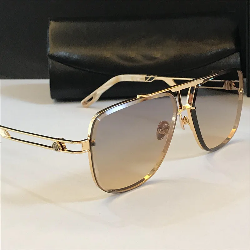 نظارات الرجال تصميم النظارات الشمسية لاعب مربع K الذهب الذهب العدسة قطع العدسة عالية الجودة عالية الجودة في الهواء الطلق مع case256z