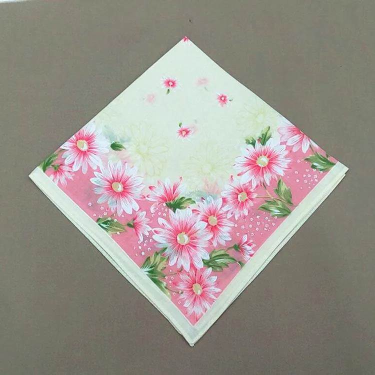 Fazzo di fatturazione stampata 43 x 43 cm 60s femminile giapponese e coreano puro cotone fresco stampato piccolo quadrato