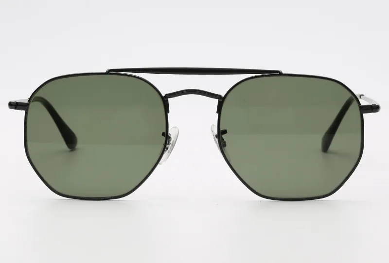 Новинка 2019 года, шестиугольные солнцезащитные очки uv400, стеклянные линзы 3648, металлические квадратные солнцезащитные очки для мужчин и женщин, брендовые дизайнерские очки со всеми оригинальными 218T