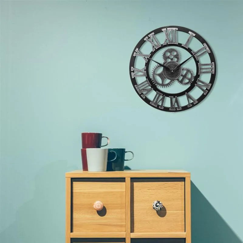 Industrial Gear Wall Clock Decorative Retro Metal Wall Clock Industrial Age Style Room Decoration Wall Art Decor Y2001096361119