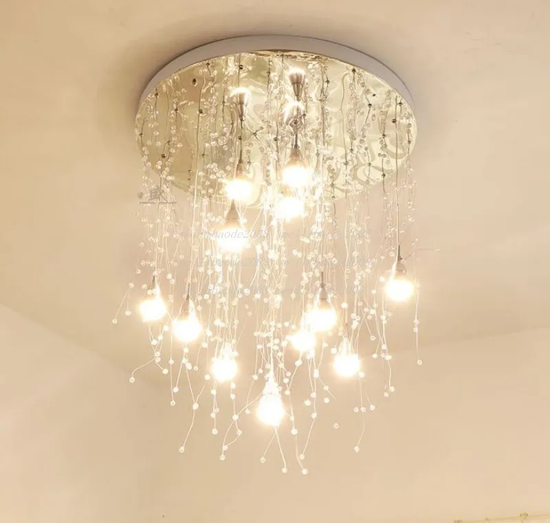nordic Crystal bead curtain ceiling lamp for stair creative home deco living room lights kids bedroom led ceiling light fixtures M282V