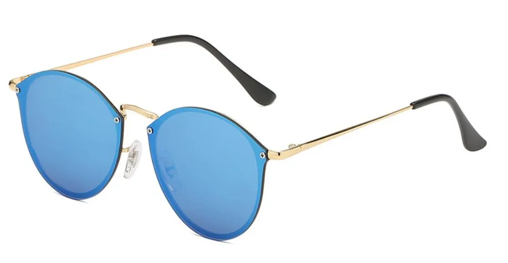 New 2019 Fashion BLAZE Sunglasses Men Women Brand Designers Eyewear Round Sun Glasses Band 35b1 Male Female with box case237Z