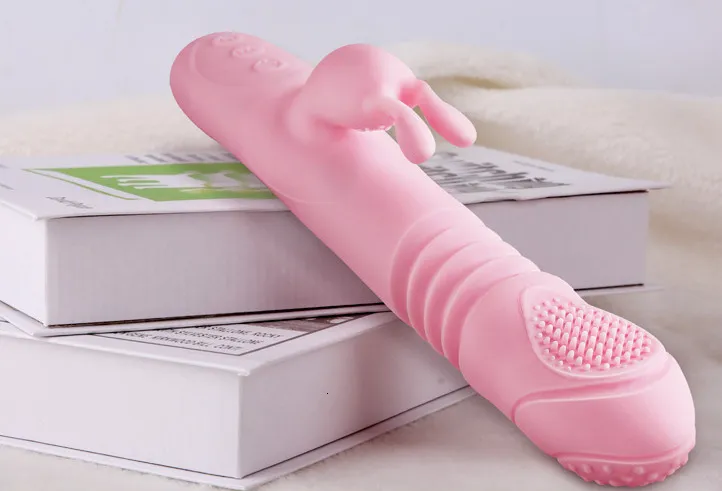 Aquecimento Telesic Coelho Vibrador Girando 10 Modo Dildo Vibrador G Spot Clitóris Estimulador Adulto Sexo Brinquedos para Mulher J190626