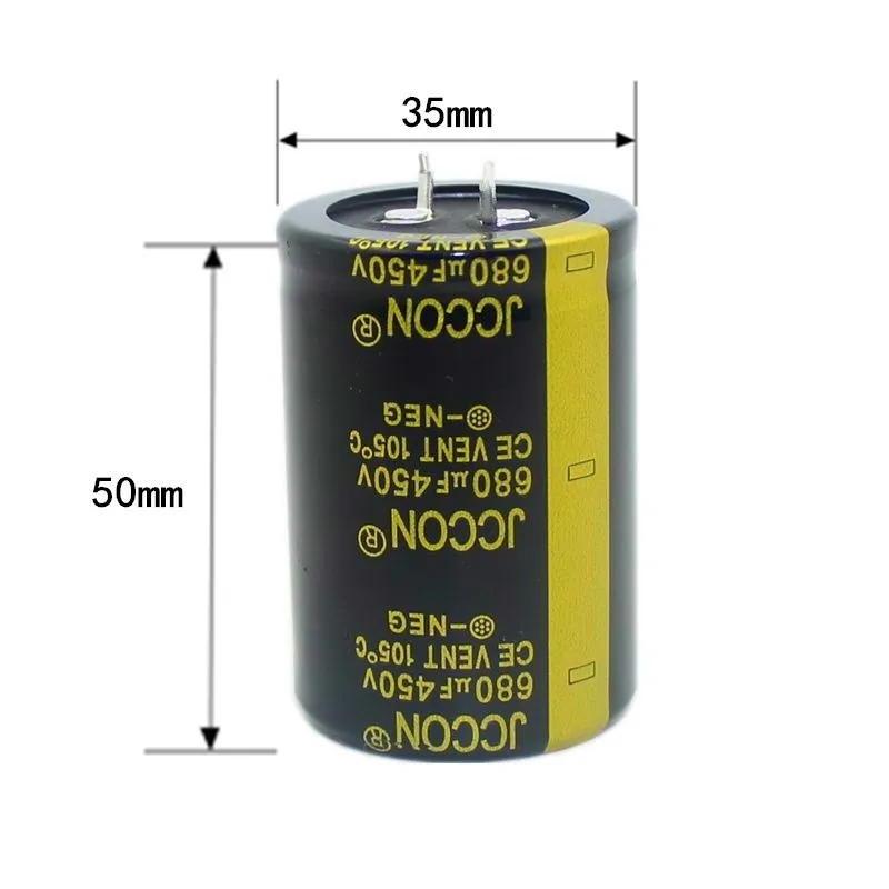 JCCON condensateur électrolytique à pied épais 450v680uf volume 35x50 puissance de l'onduleur