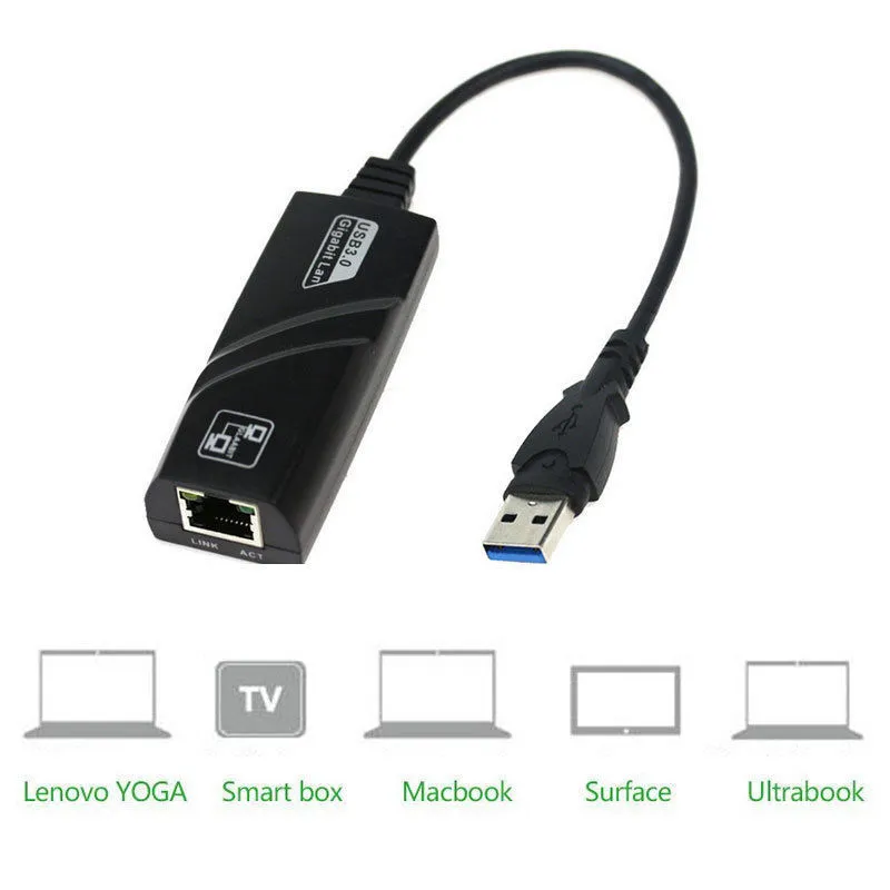 Venda quente USB 3.0 para Fast Ethernet LAN RJ45 Adaptador de Cartão de Cabo de Rede 28cm 10Mbps ou 100Mbps Rede para Mac para Win7 para Laptop / Acima