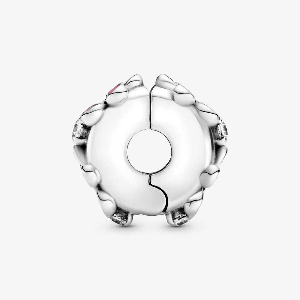 Nouveauté 100% 925 argent sterling rose marguerite fleur pince charme ajustement original européen bracelet à breloques bijoux de mode accessoires219j