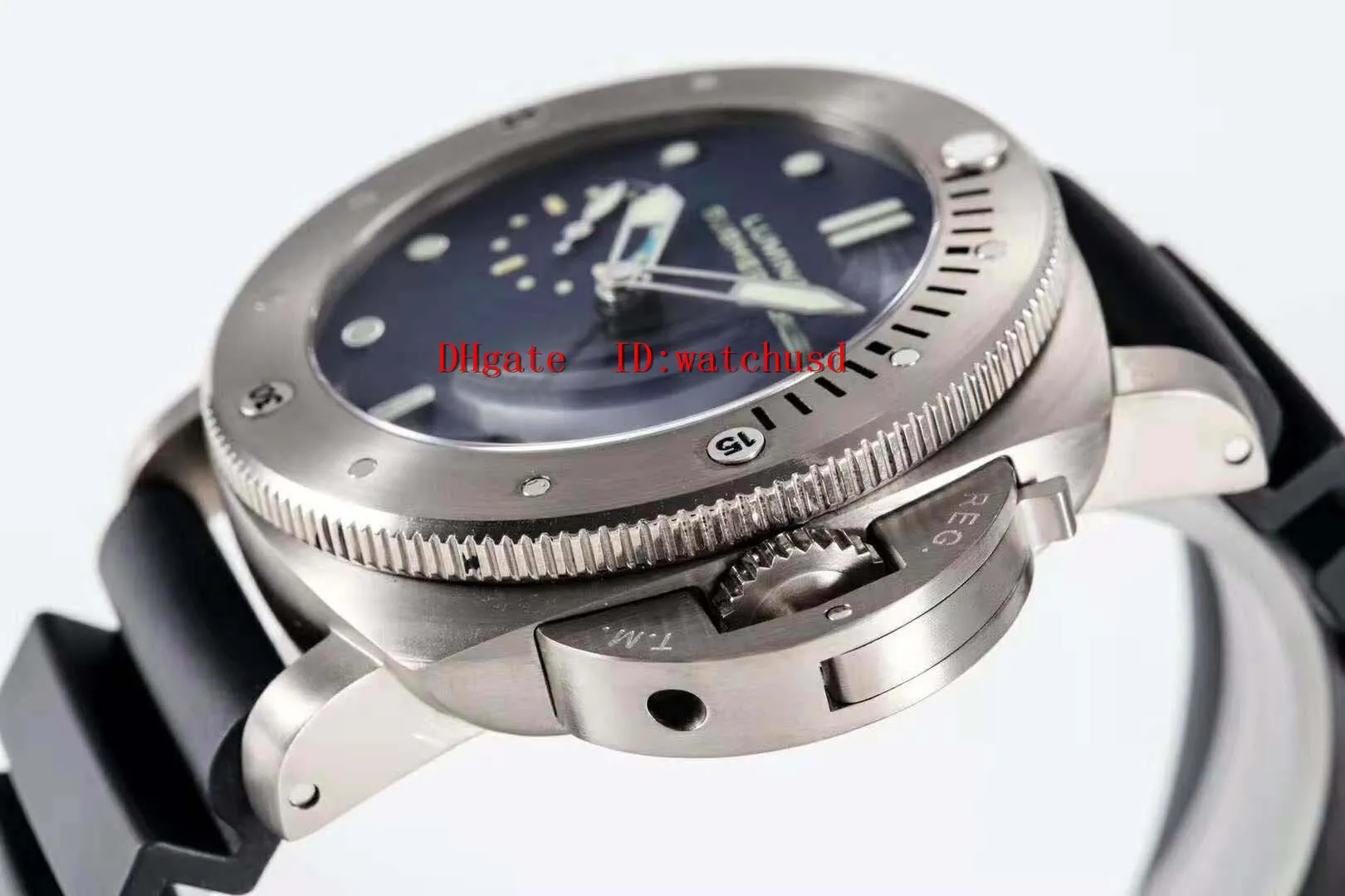 ZF Factory SUBMERSIBLE Мужские часы pam371 Наручные часы Титановые спортивные часы Светящиеся часы Сапфировые водонепроницаемые p9001 Автоматические Me239I