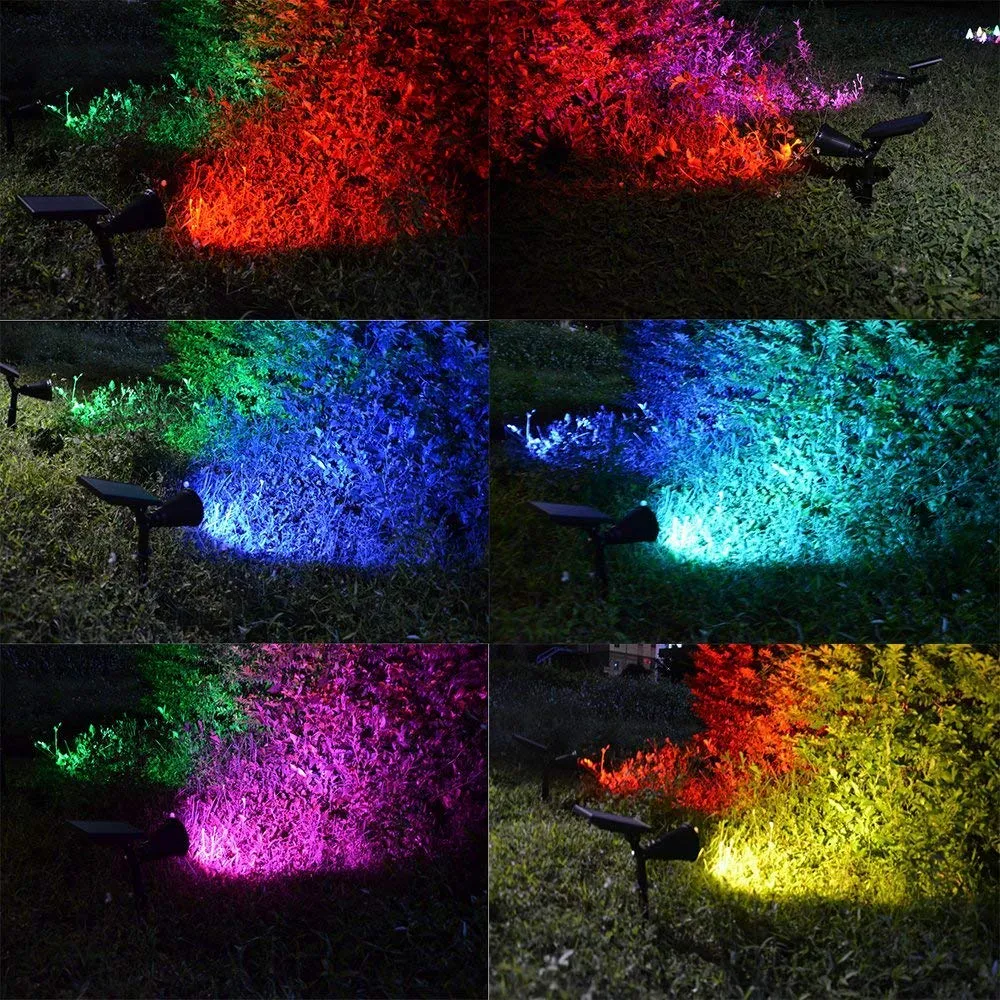 Faretti Solari Colorati Da Esterno 7 Faretti Solari A Led Ip65 Faretti Colorati Impermeabili Giardino Paesaggio Solare Da Parete