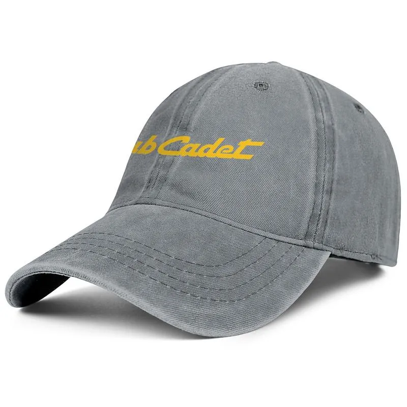 Logo żółtego kadetu cub unisex dżinsowy czapka baseballowa Cool vintage niestandardowe czapki czarno -białe kadet kadet logo logo kosiarki f2990