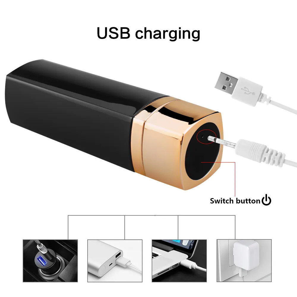 Usb Mini Diskreter Lippenstift Vibrator Klitoris Stimulator Elektrische Vibrierende Sprung Ei Wasserdichte Kugel Massage Sex Spielzeug Für Frauen Y14354063