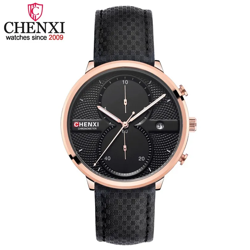 Chenxi Relogio Masculino Man Watch Chronograph Mens Watches Top Brand Luksus Sports Watches Men Clock Quartz Wristwatch Mężczyzna new257z