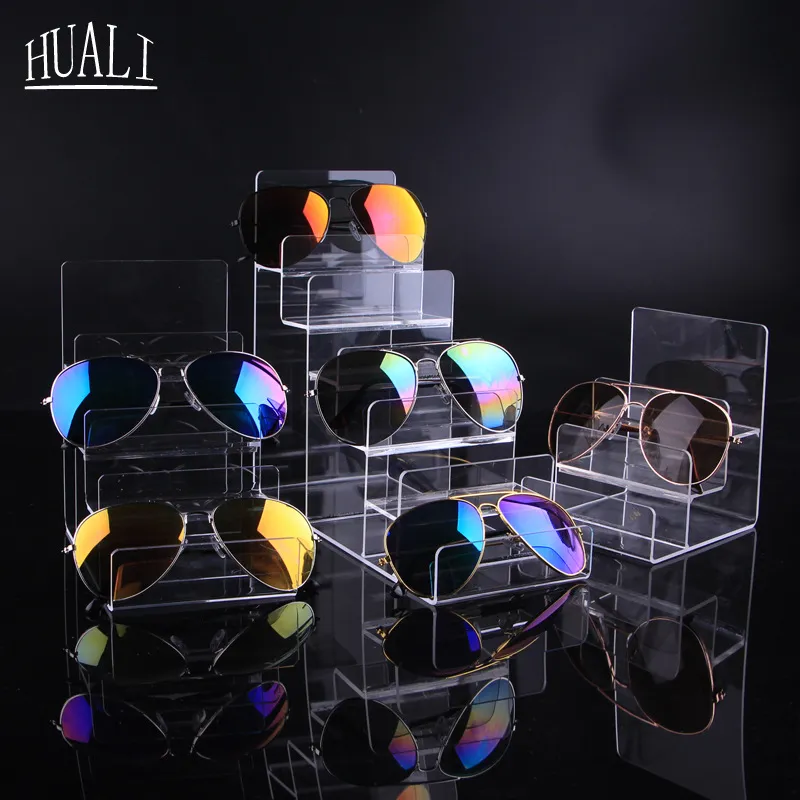 Présentoir de lunettes de soleil transparent en acrylique professionnel, présentoir de lunettes transparent multicouche pour bijoux, lunettes, portefeuille displa301J