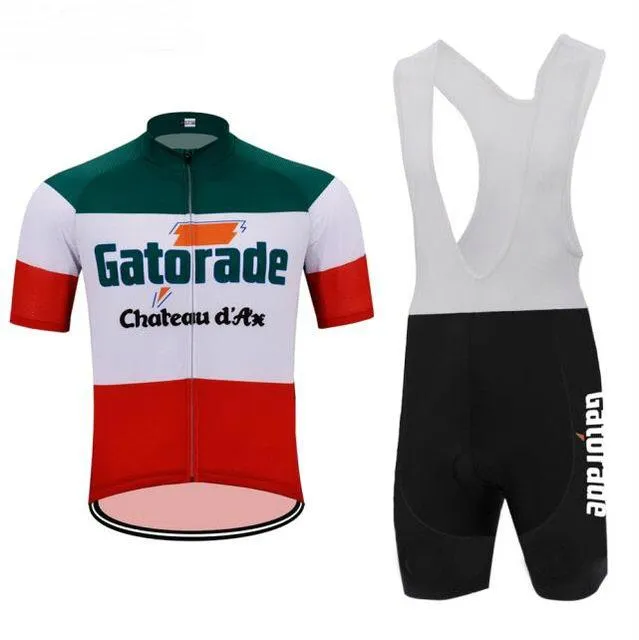 2022 Chateau d'Ax Gatorade Pro Bicycle Team Short Sleeve Maillot Ciclismo Men's Cycling Jersey Summer Breattable Cycling225p