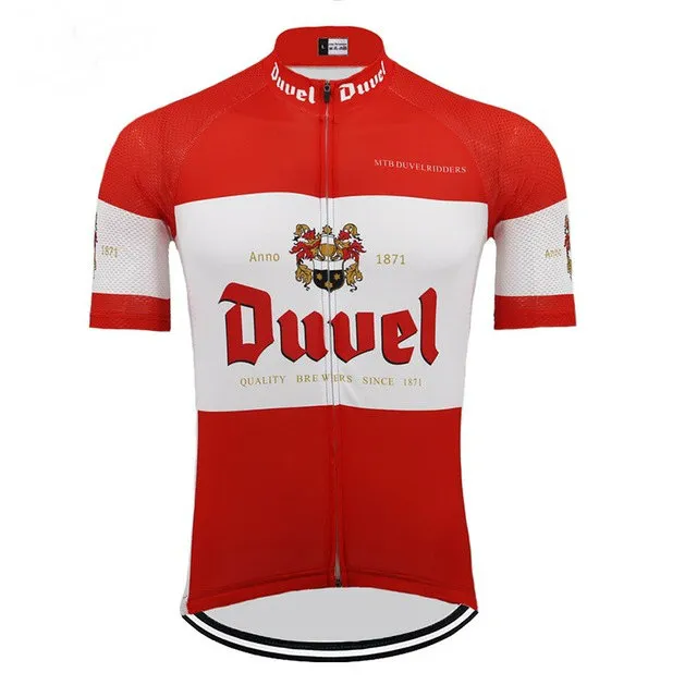 DUVEL beer MEN maillot de cyclisme ensemble rouge pro équipe vêtements de cyclisme 9D gel respirant pad VTT ROAD MOUNTAIN vêtements de vélo course clo vélo 263s