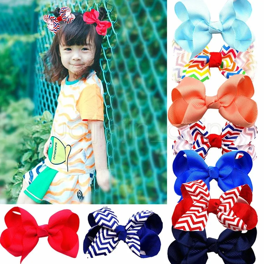 Baby Stripe Bow Forcine ragazze Mini Designer Bowknot Fermagli capelli Horquillas Para El Pelo Baby Stripe Barrettes da viaggio Forcina feste