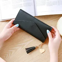 Kadın cüzdanları basit fermuar çantaları siyah beyaz gri uzun deri debriyaj cüzdanı yumuşak pu deri tutucu para torbası260z
