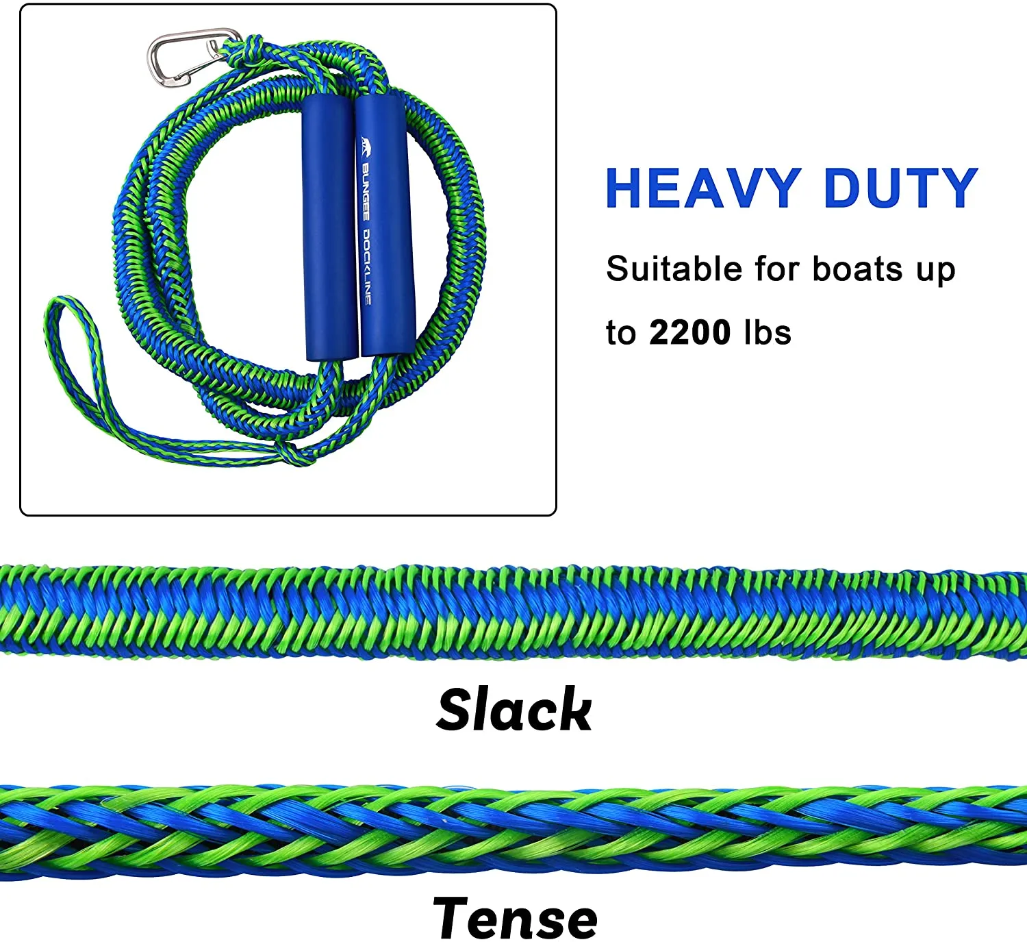 Pesca PWC Bungee Dock Lines Estensibile 2 Pezzi Cavo Bungee con Clip in Acciaio Inossidabile 316 Schiuma Galleggiante Corda di ormeggio Corda ormeggio Barca R284Q