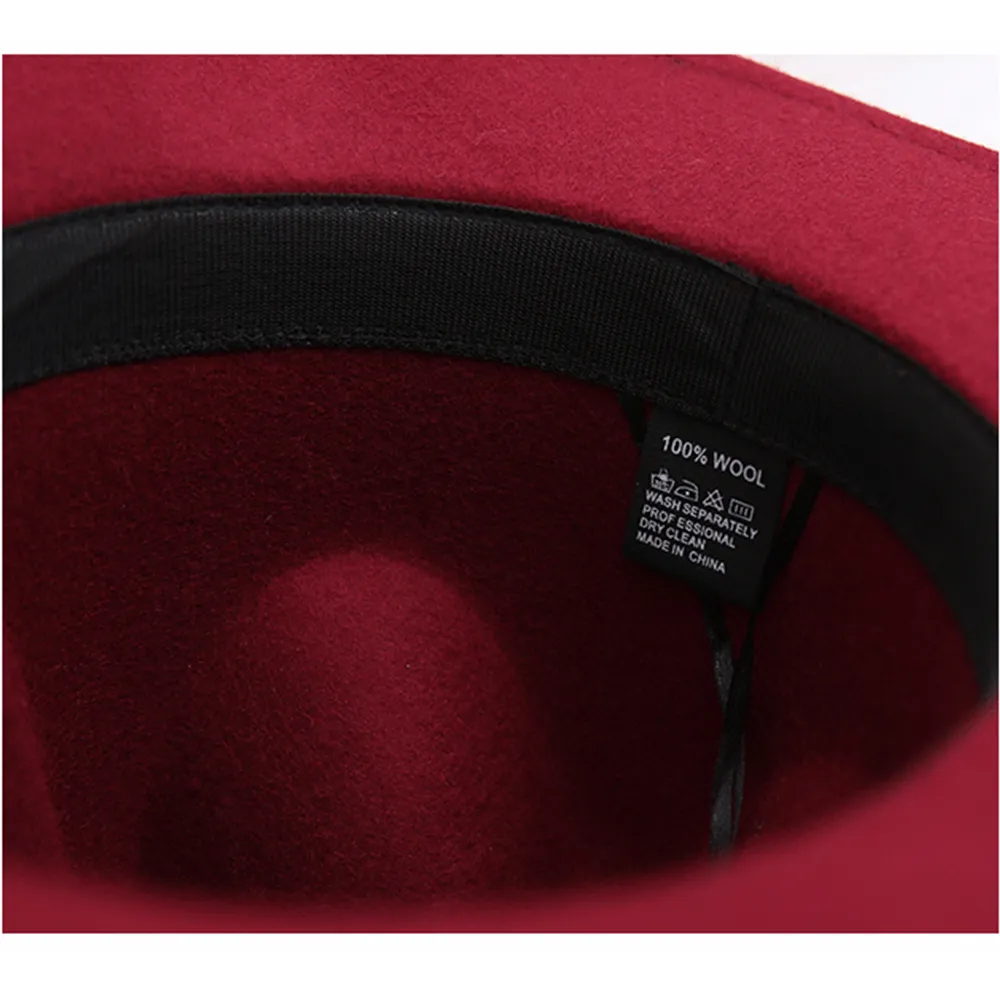 Lã Widebrim Chapéus Vulcânicos Feltro Fedora Caps Para Homens Mulheres Hip Hop Adereços Adultos no Outono e Inverno Quente Presentes de Festa de Natal T3825468