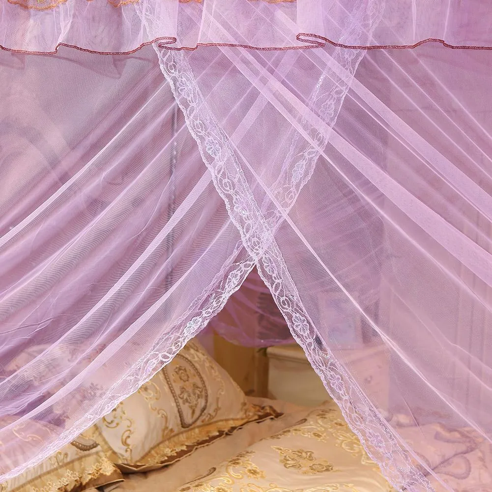 Princess 4 Corners Post Bed Canopy Mosquito Net Bedroom Mosquito Netting Bed Curtain Canopy Netting243B