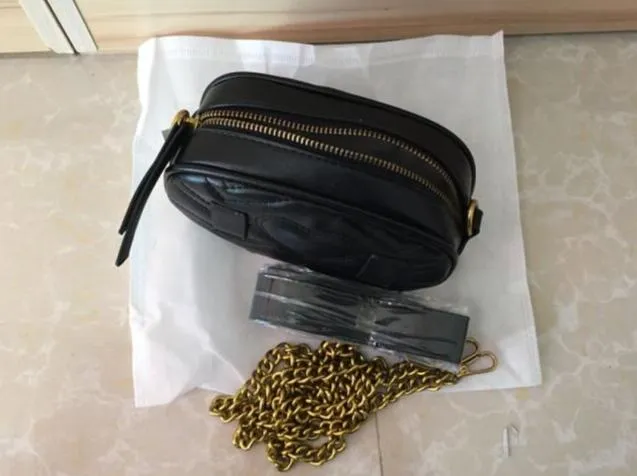 Designer midjepåsar kvinnor äkta läder fanny pack guld kedja väskor bum väska bälte praktiskt bumbag handväska solid handbag295g