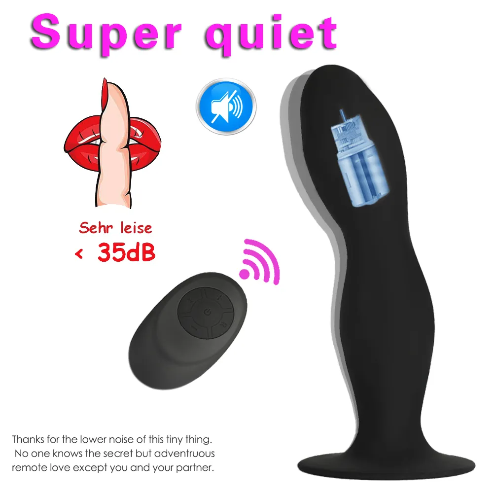 Wireless Remote Dildo Vibrator For Men Anal Plug Prostate Massager Suction Cup Stimulator Adult Sex Toys Man Masturbator Remote Y28283907