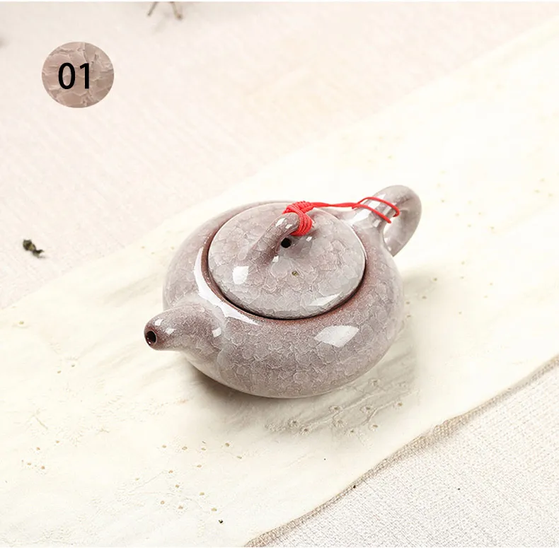 Chinês Tradicional Gelo Crack Glaze Tea Pote Elegante Conjuntos de Tea Serviço China Red Teapot Presentes criativos 2021281V