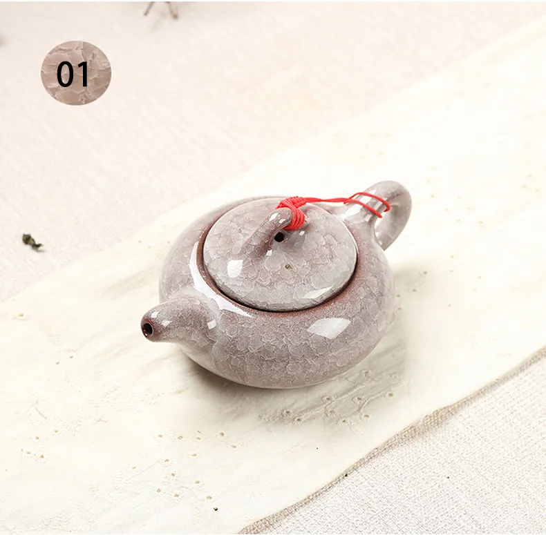 Chinese Traditional Ice crack glaze Tea pot Elegant Design Tea Sets Service China Red teapot Creative Gifts 2021262U