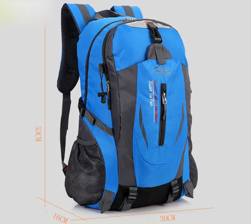 대형 36-55L 야외 배낭 유니esx 여행 다가구 등반 배낭 하이킹 큰 용량 rucksacks 캠핑 스포츠 가방 260c