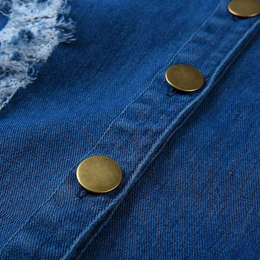 Летние женские кнопки вниз джинсовые сексуальные платья женские кружевные джинсы длинные рубашки платье удобно дышать моды Сан-рок # XX