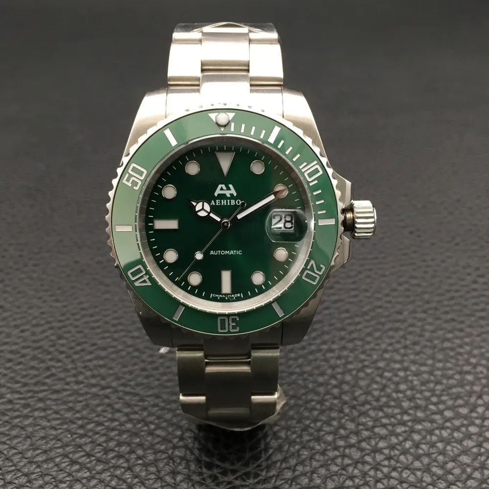 3 цвета часы мужские сапфир черный зеленый синий керамический безель из нержавеющей стали 40 мм 116610 автоматические механические наручные часы263W