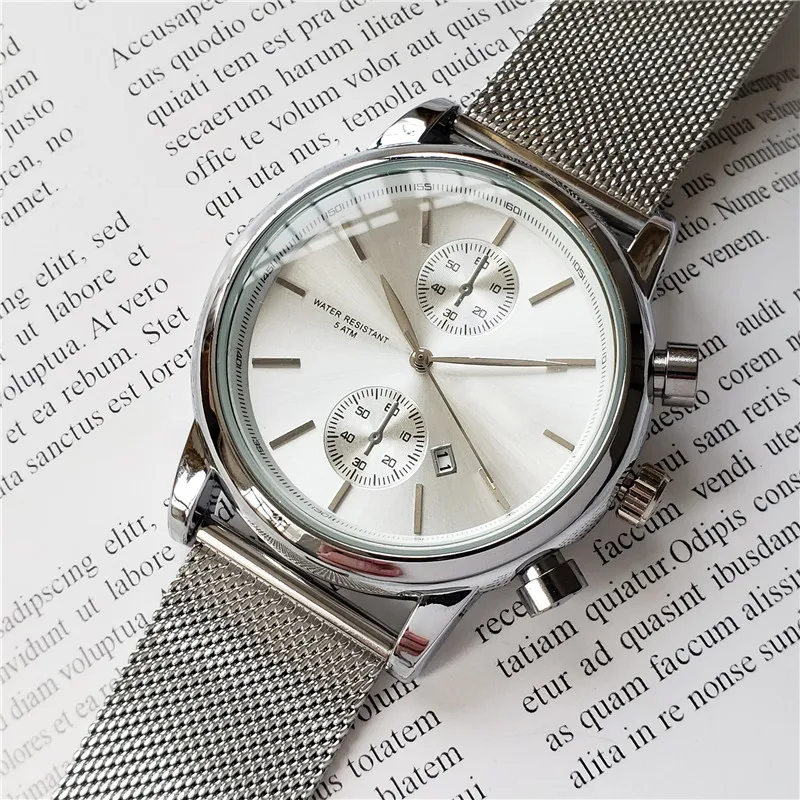 Relógios masculinos de luxo, relógio chefe de aço inoxidável, movimento de quartzo japonês, boa qualidade, à prova d'água, relógio analógico luminoso casual m229m