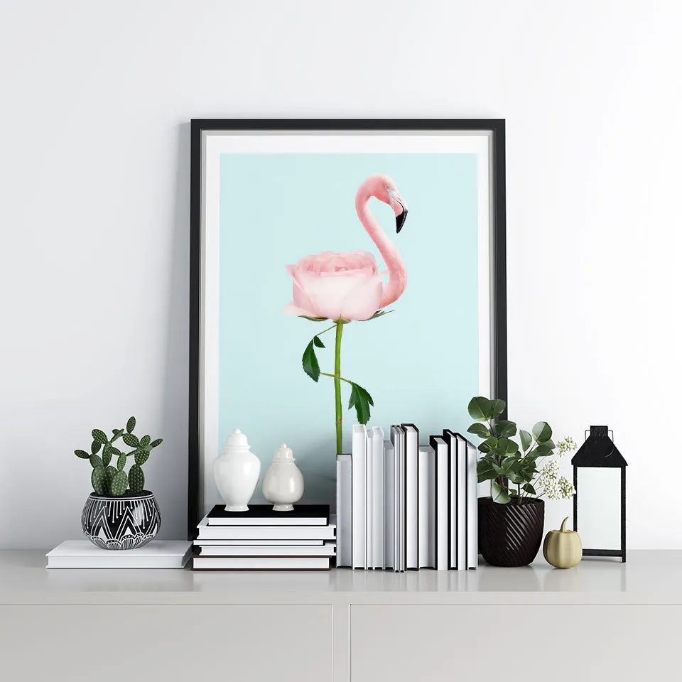 Sneaker Flamingo Cono Poster Fiore Tela Pittura Nordic Skate Immagini di arte della parete soggiorno Stampe decorative la casa moderna3383828