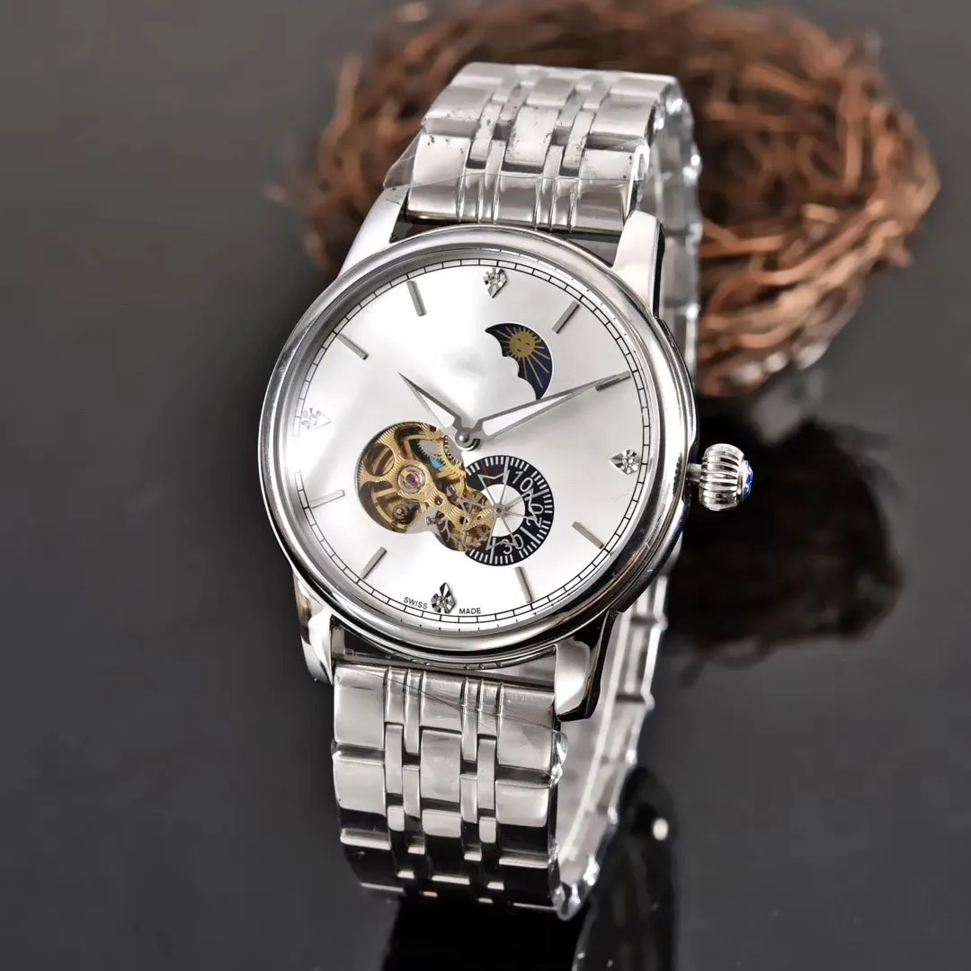 Boutique montre pour hommes 316 bracelet en acier inoxydable 2 broches semi-volant montre pour hommes diamètre 41mm238u